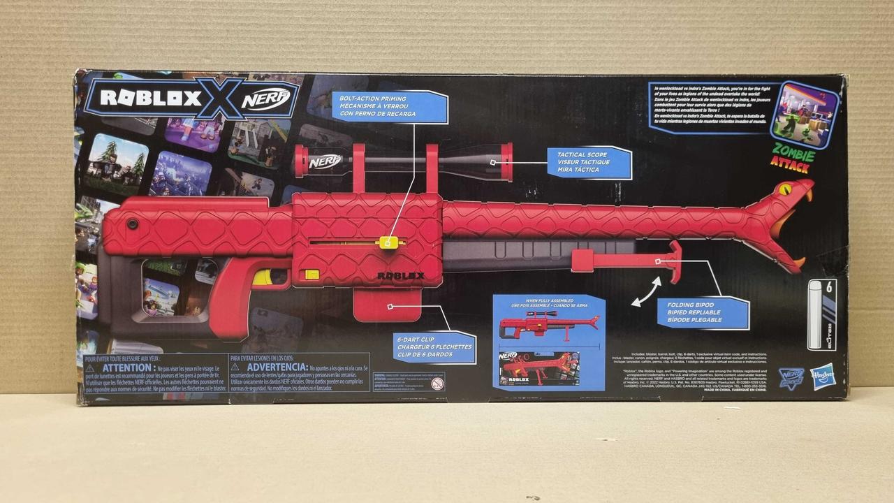 Lança Dardos Nerf Roblox Zombie Attack Viper Strike Hasbro em