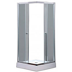 Душова кабіна GM-6002 90x90x190 матове скло(грейп) мілкий квадратний піддон