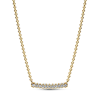 Серебряное ожерелье Пандора "Строчка паве"