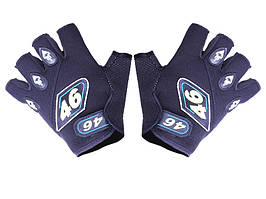 Мотоперчатки всесезонні без пальців VIRTUE size L мембрана на липучці чорні з білим