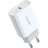 Адаптер живлення для телефона Ugreen CD137 White (Type-C PD 20 Вт (60450) )
