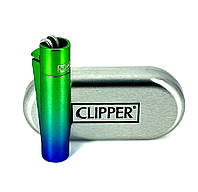 Зажигалка Clipper металл - Blue-green