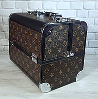 Б'юті кейс алюмінієвий із висувними полицями та ключем бренд валіза майстра