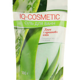 Сіль для ванн IQ-Cosmetic Алое та арганова олія 500 г (4820049382501)