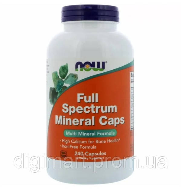 Мультиминеральный комплекс NOW Foods Full Spectrum Minerals 240 Caps DM, код: 7576290 - фото 1 - id-p1924608023