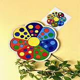 Сортер вкладиш з картками "Квітка-семибарвниця-1" дерево Ань-янь 24см (ПСД214), фото 3