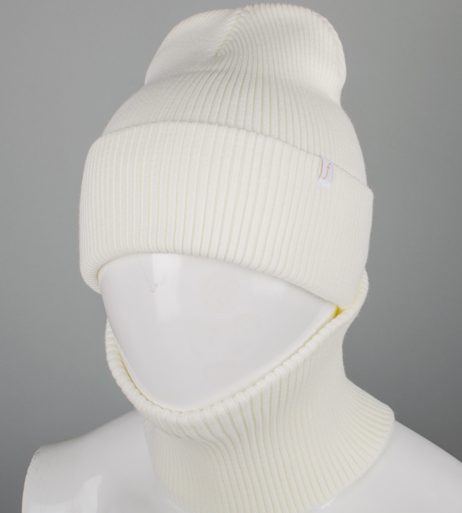 Подвійна Резинка з відворотом + Баф (С2218), Молочний, фото 1