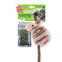 Игрушка для котов GiGwi Catnip Мышка с кошачьей мятой, искусственный мех, кошачья мята, 10 см (75018)
