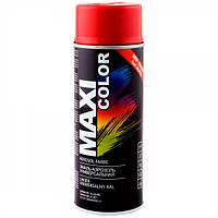 Краска-эмаль карминно-красная 400мл универсальная декоративная MAXI COLOR ( ) MX3002-MAXI COLOR