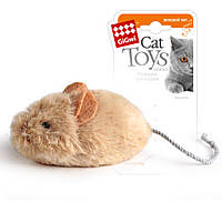 Игрушка для котов GiGwi Melody chaser Мышка со звуковым чипом, искусственный мех, 13 см (75217)