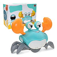 Интерактивный игрушка Краб-робот Cartoon Crab HX155C со звуковыми и световыми эффектами для детей от 3 лет Blu