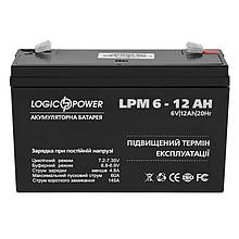 Акумуляторна батарея LogicPower LPM 6 V 12 AH (LPM 6 — 12 AH) AGM