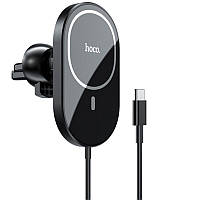 Автомобильний тримач Hoco CA90 Black (Wireless Charger)