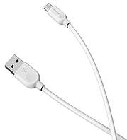 Кабель BOROFONE BX14 USB to Micro 2.4A, 2m, PVC, TPE connectors, White