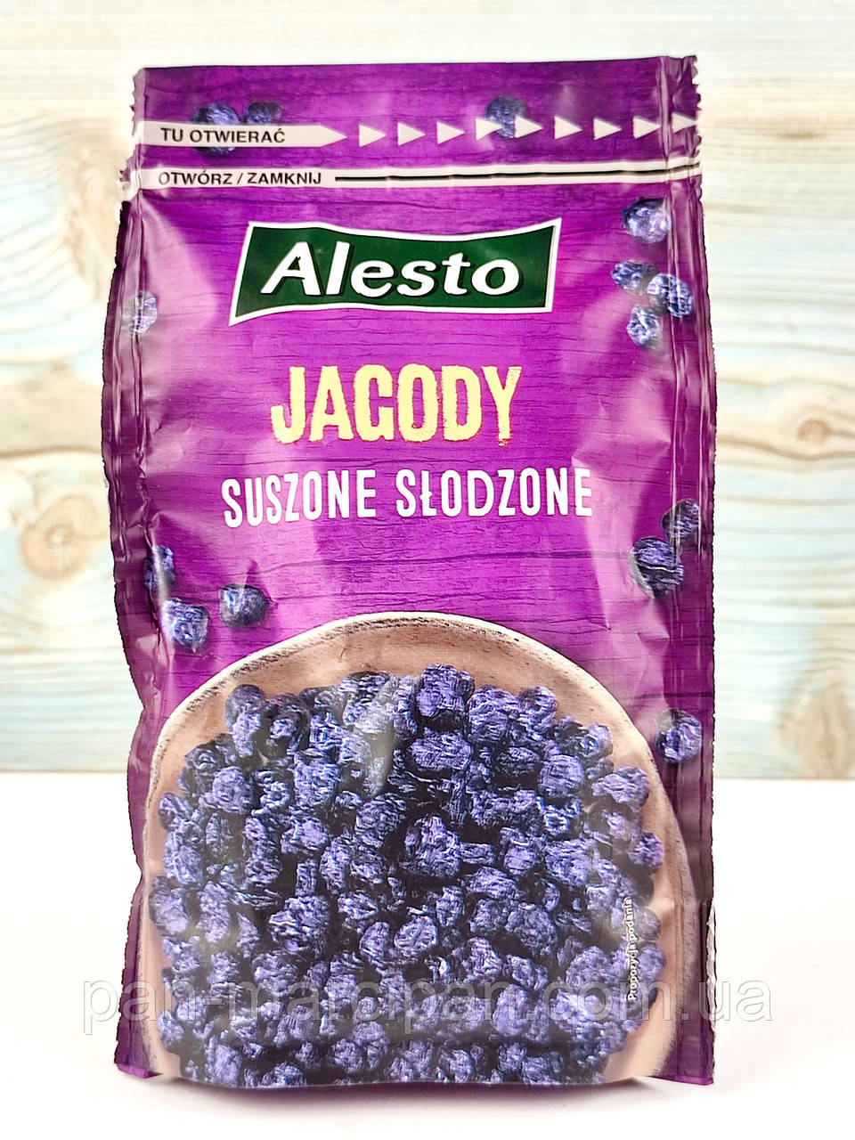 Сушена солодка чорниця Alesto Jagody suszone i sâodzone 100 г (Німеччина), фото 1