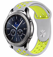 Ремешок Nike Sport 20 mm Watch Active/Galaxy S4 42 mm/Gear S2/Xiaomi Amazfit Grey/Yellow (S)