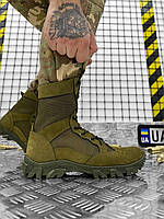 Тактические летние ботинки олива сетка/ Армейские высокие берцы олива летние для военных ЗСУ