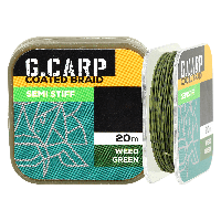 Повідковий матеріал GC G.Carp Coated Braid Semi Stiff 20м 25lb Weed Green NEW 2023
