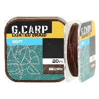 Поводочный материал GC G.Carp Coated Braid Soft 20м 25lb Brown NEW 2023