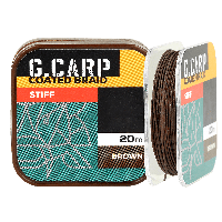 Повідковий матеріал GC G.Carp Coated Braid Stiff 20м 25lb Brown NEW 2023