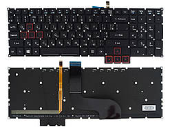 Клавіатура Acer Predator 15 G9-591 G9-591G G9-591R G9-592 G9-593 17 G5-793 G9-791 G9-792 чорна без рамки підсвічування Прямий