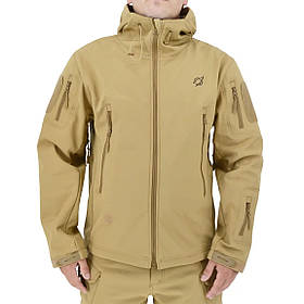 Чоловіча тактична куртка Eagle JA-01 Soft Shell з флісом Койот XXL (3_03539)