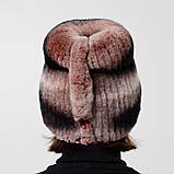 Жіноча хутряна шапка "Кубанка-хвіст" Марсала, фото 4