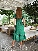 Яскрава літня сукня з V-образним вирізом горловини та рукавами ліхтариками з 42 по 48 розмір, фото 4