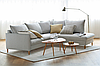 Кутовий розкладний диван на ніжках MeBelle NORDIK-CORNER 280 см, правий, лівий кут, темно-сірий велюр, фото 7