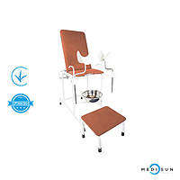 Кресло гинекологическое КГ-2М, смотровое кресло гинеколога Завет Коричневый