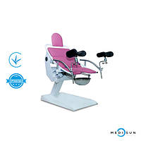 Кресло гинекологическое с электроприводом КГ-3Э Завет, кресло гинеколога смотровое Завет Розовый