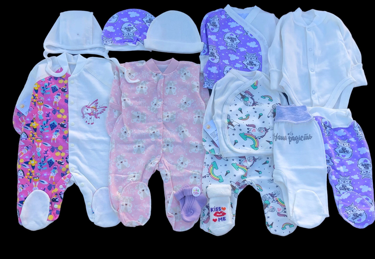 Гарний набір одягу для новонароджених дівчат, якісний одяг для немовлят весна, зріст 56 см, бавовна