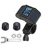 TPMS Бездротова система контролю тиску в шинах мото із сонячною панеллю, фото 5