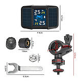 TPMS Бездротова система контролю тиску в шинах мото із сонячною панеллю, фото 6