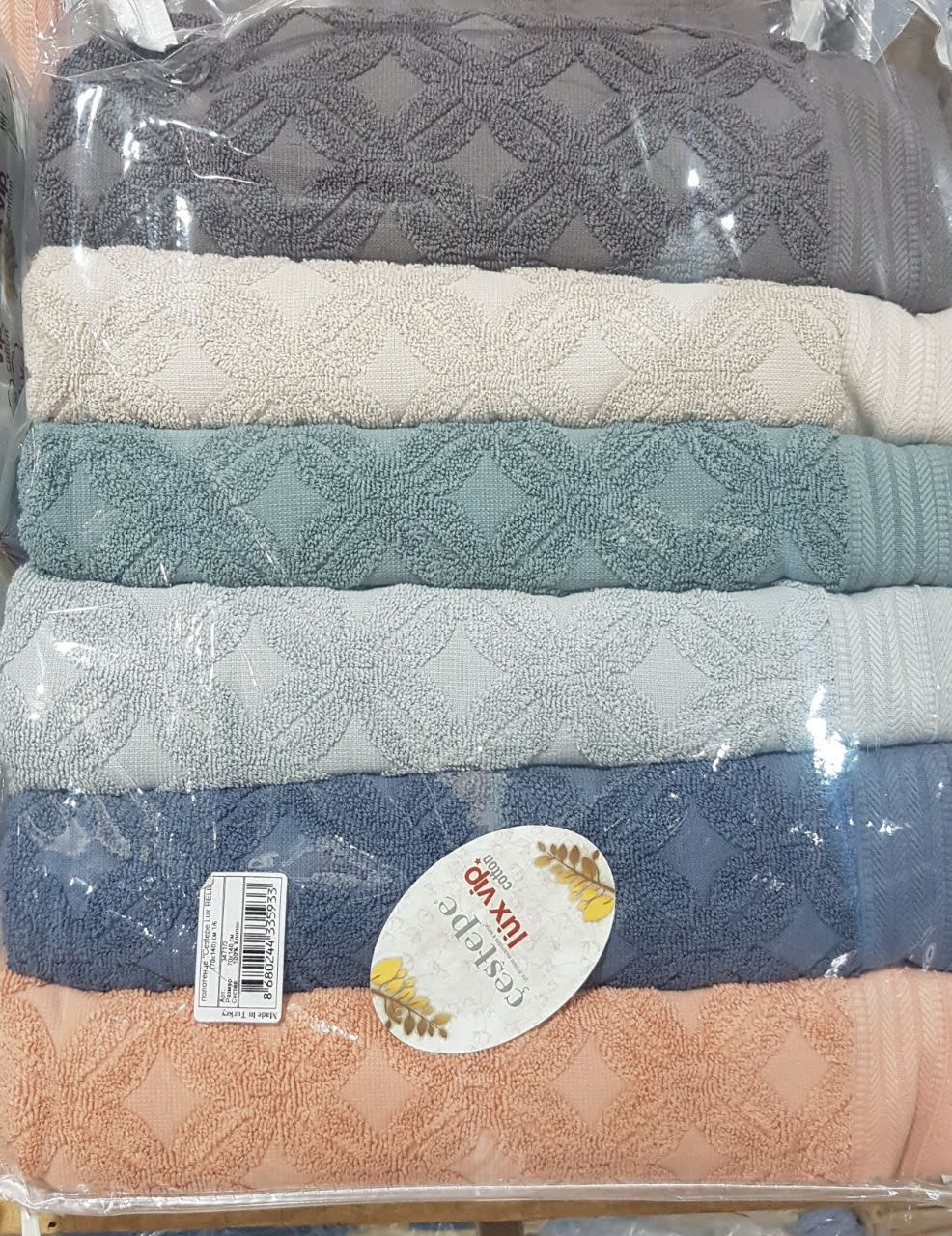 Банні махрові рушники «Lux Vip Cotton BELLA» 100% бавовна (6 шт)