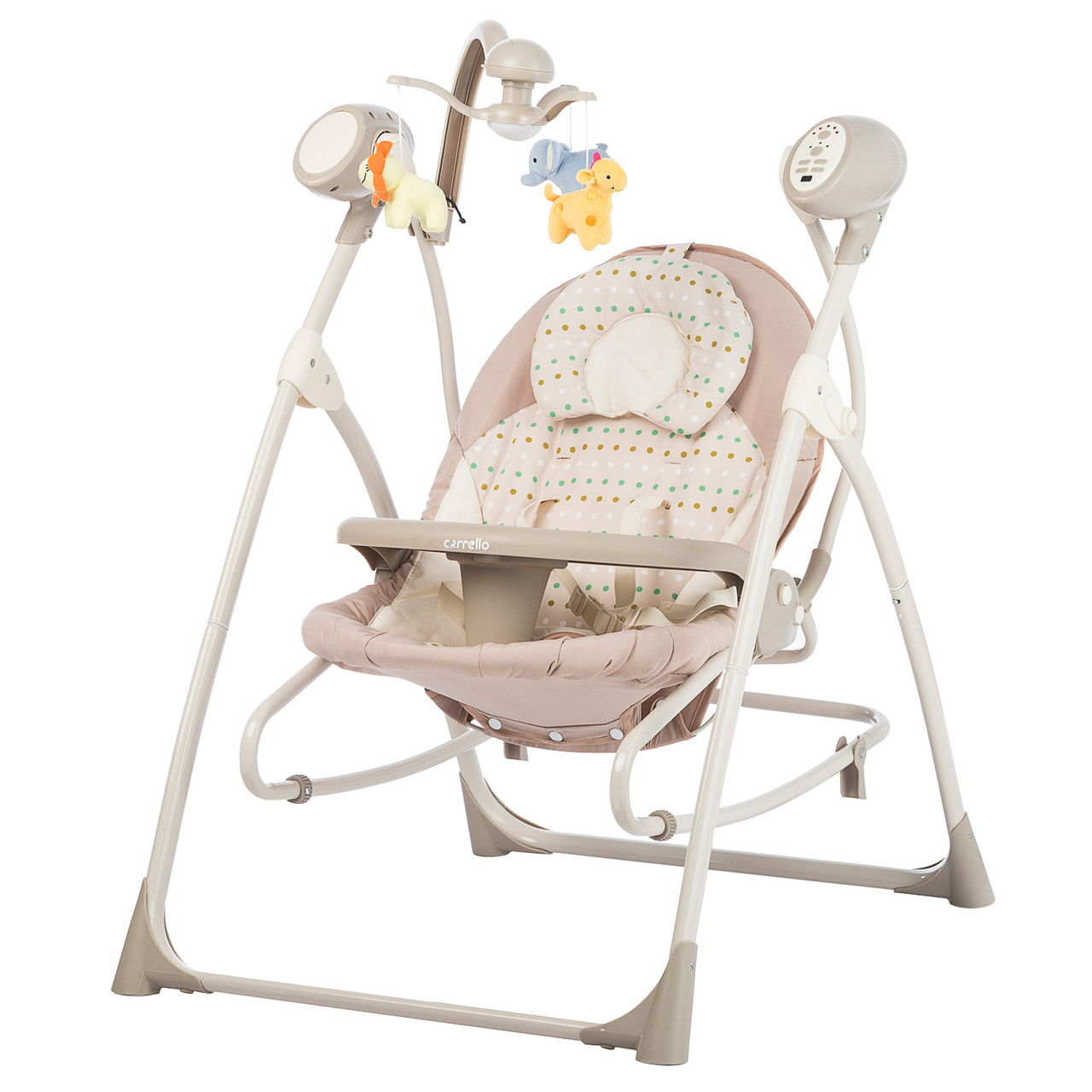 Колиска-гойдалка CARRELLO Nanny 3в1 CRL-0005 Beige Dot /1/ - фото 1 - id-p1924767799