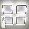 Керована світлодіодна LED люстра Esllse LOOK RGB 120W 4Q з пультом і додатком для смартфону APP-540х540х70-WHITE/OPAL-220-IP20, фото 4