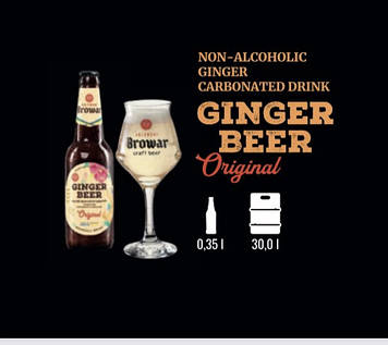 Напій безалкогольний імбирний середньогазований Ginger Beer 0,35л