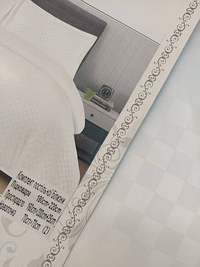 Постільна білизна Koloco Kube простирадло на гумці — білий, фото 2