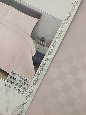 Постільна білизна Koloco Kube простирадло на гумці — світло рожевий, фото 2