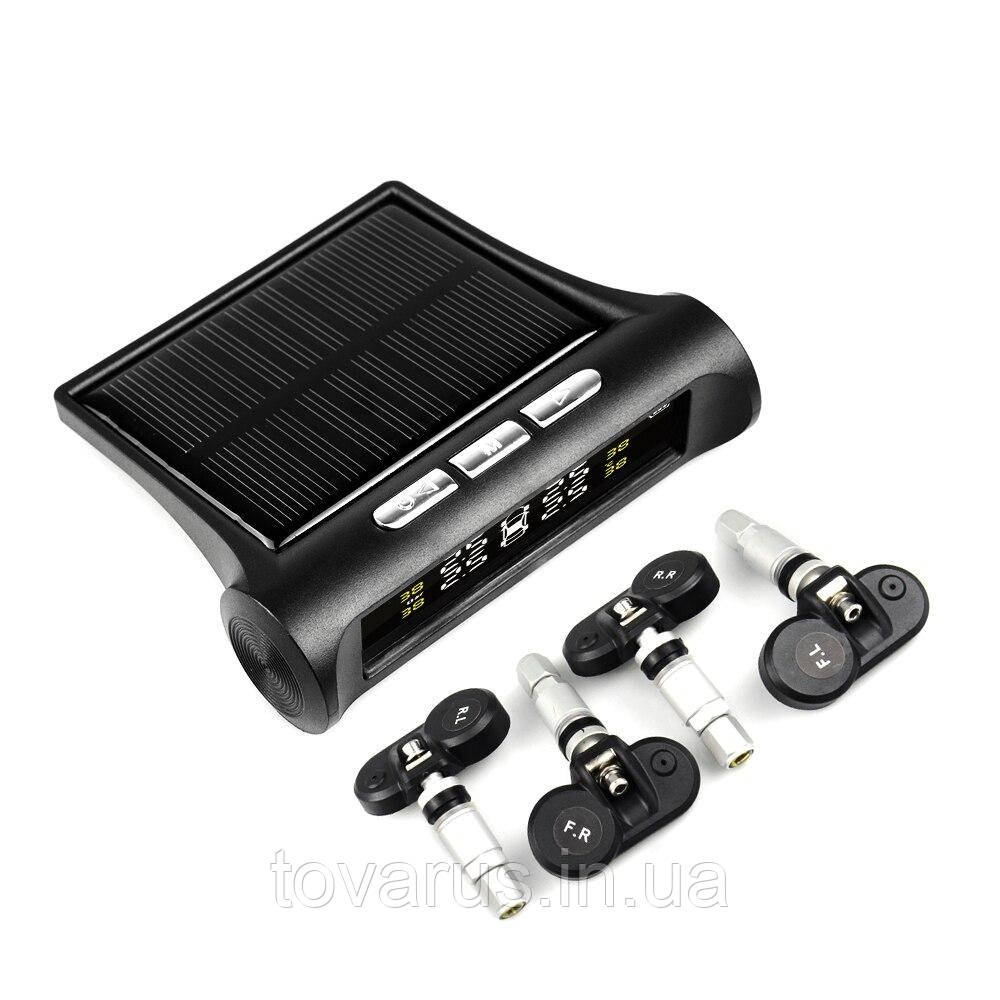 TPMS Для авто Бездротова система контролю тиску та температури в шинах автомобілів з сонячною панеллю