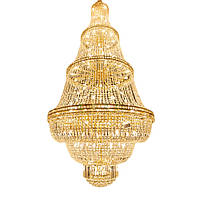Большая хрустальная люстра на 116 ламп Е14 золото 150х300 см