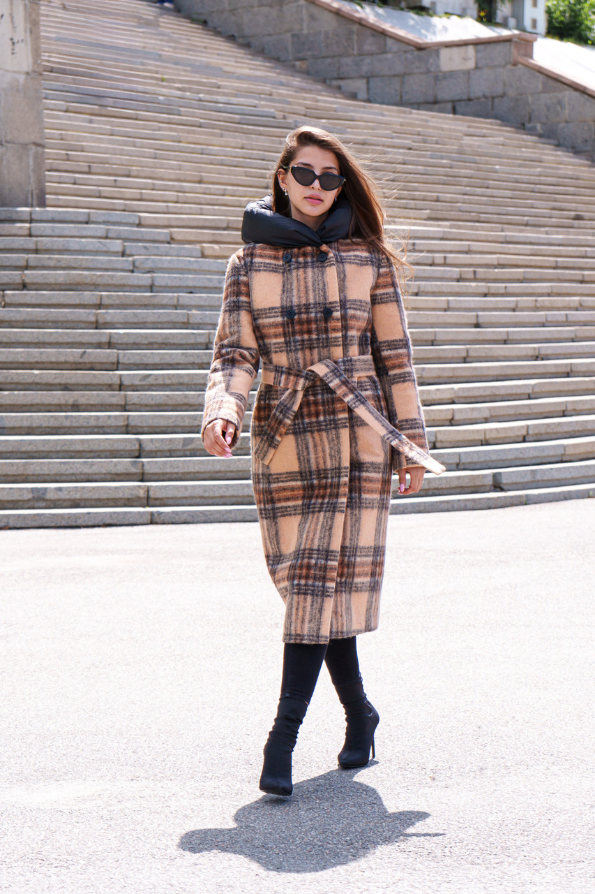 Жіноче зимове пальто ПВ-228ех рудий, фото 1