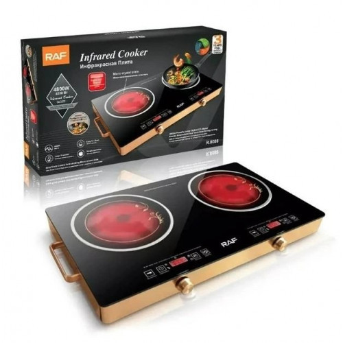 Інфрачервона плита електрична на 2 конфорки RAF R-8088 4800W