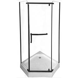 Душова кабіна Diamond Premium DP-001 90x90x210 прозоре скло п'ятикутна, мілкий піддон