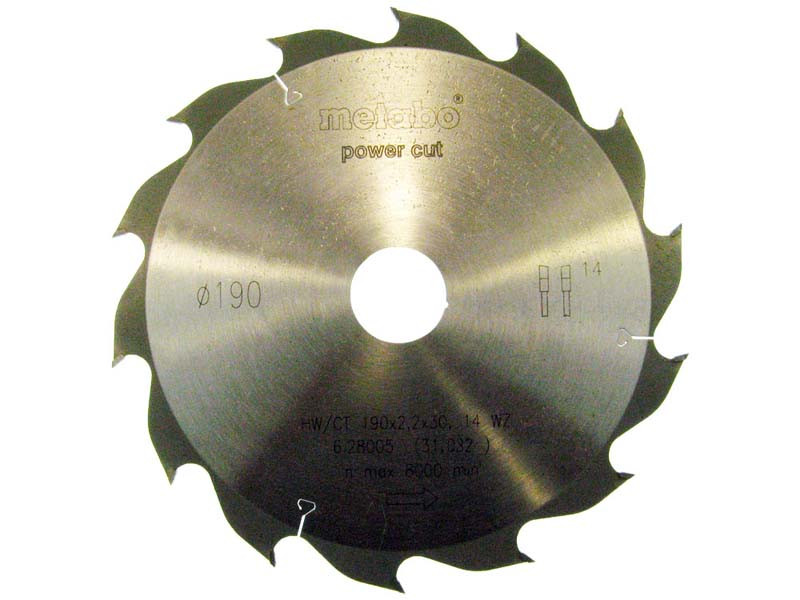 Пиляльний диск metabo 190x30x14Z