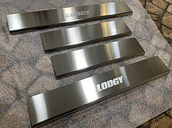 Накладки на пороги Renault Lodgy з 2012 р. (Standart)