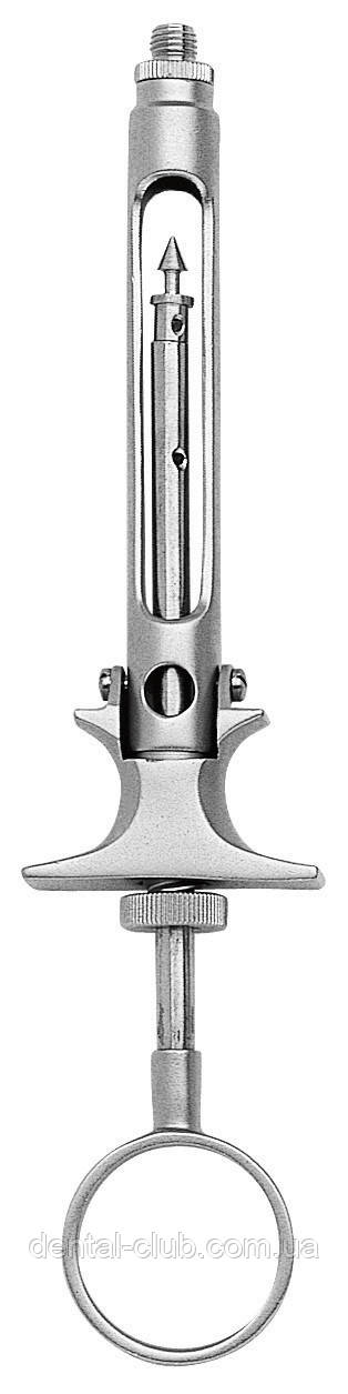 Шприц карпульный аспіраційний, з перехідником, дві головки 1,8 ml EU/AM, Medesy 4966/1