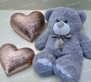 М'яка іграшка Ведмедик Ветлі 100 см Великий плюшевий ведмідь Іграшка ведмідь великий Іграшка ведмедик Сірий