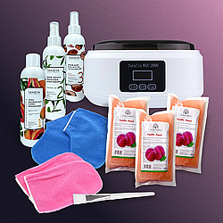 Набір для парафінотерапії WAX-2000-3, рукавиці, шкарпетки, парафін + засоби для догляду